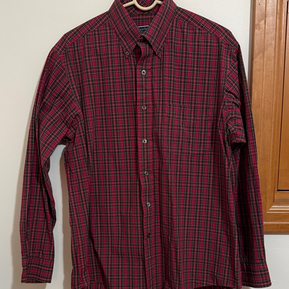 Classic Red Plaid Men's Shirt